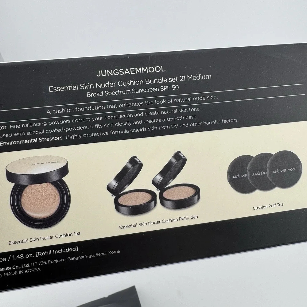 Jung Saem Mool Essential Skin Nuder Cushion set SPF 50 #21 Medium
